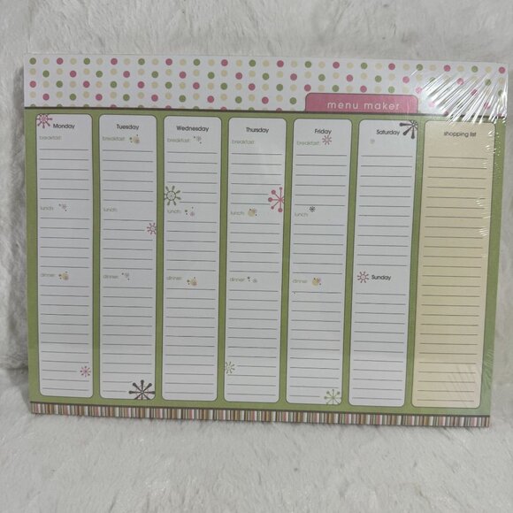 New Menu Maker & Family Schedule Planner Pad Set Undated - Picture 2 of 7